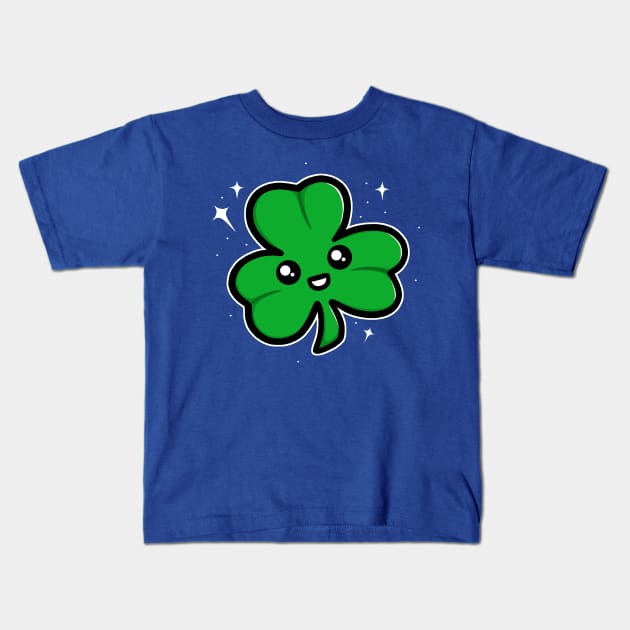 Super Cute Shamrock Kids T-Shirt by perdita00